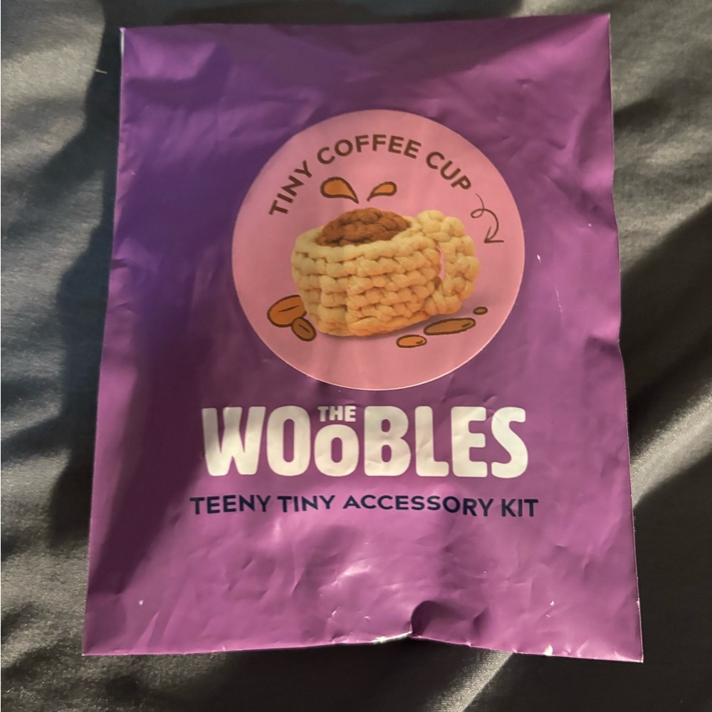 The Woobles Tiny Coffee Cup Accessory Kit new sealed